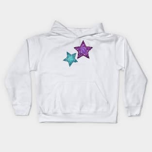 Stained Glass Star Pattern Kids Hoodie